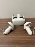 Oculus Quest 2 — 64GB Video — Advanced All-in-One Virtual Reality Headset with 3D Cinematic Sound, White - for Family VR Gaming Entertainment (Renewed)