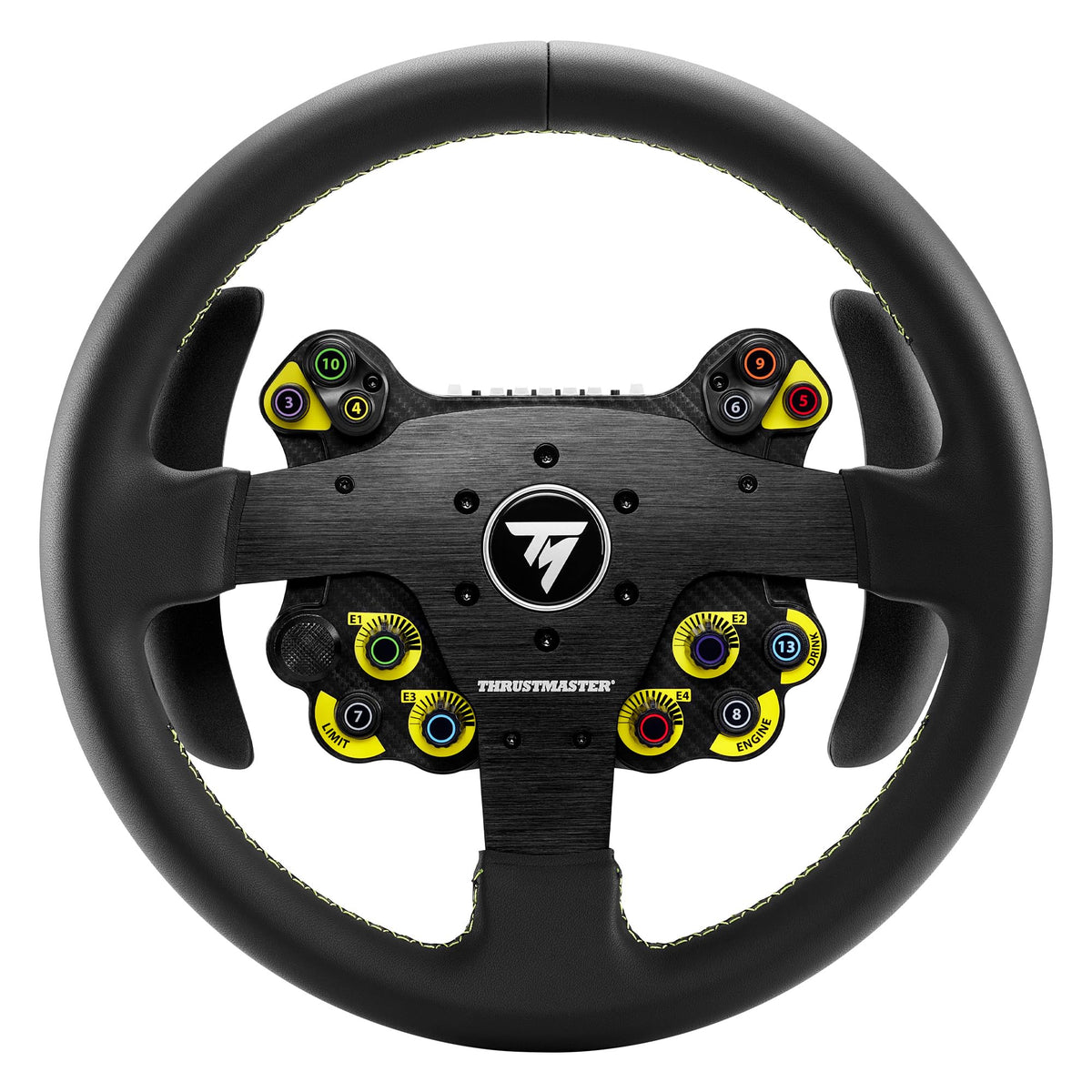 Thrustmaster EVO Racing 32R Leather, Round Leather-Wrapped Wheel Rim and Detachable Hub, For PC and Consoles