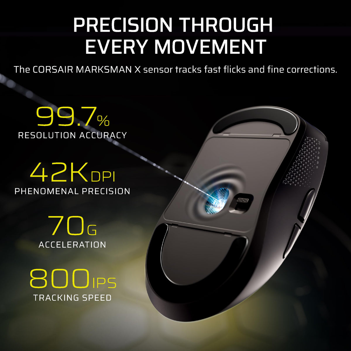 CORSAIR SABRE v3 PRO PureVector ERGO Wireless Ultralight FPS Gaming Mouse
