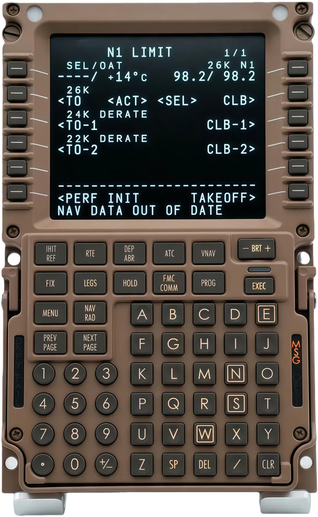 SYDYSOSO Cockpit Simulator Flight Simulator Control Display Unit, 747X CDU
