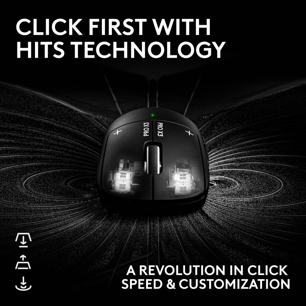 Logitech G PRO X3 SUPERSTRIKE Gaming Mouse - Black