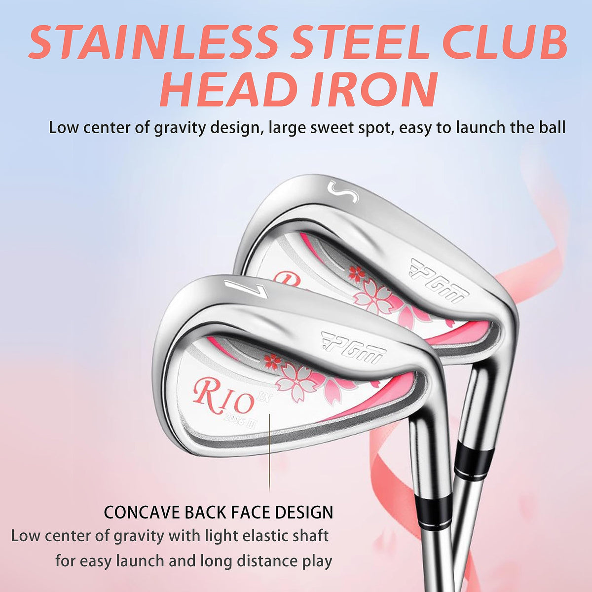 PGM Women's 4-Piece Golf Club Set, Right Handed Golf Clubs with Golf Bag.