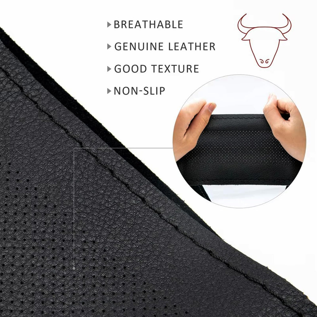 Latest Dual Perforated Leather Grip For Logitech G RS50 System; lightweight Real Carbon Fiber Compatible with Logitech G RS On Xbox Series X/S PS4/PS5 PC Wheel Hub (13 inch-Dual Perforated Leather)
