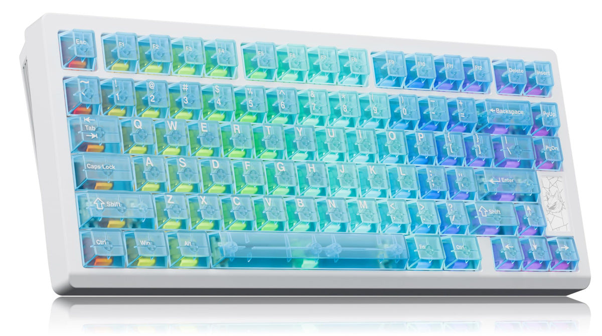 OOCTPK Mechanical Keyboard, Chilkey Slice75 HE Gaming Keyboard Wired, 75% Hall Effect Magnetic Aluminum Keyboard with WS Flux HE Clacky Switch, Rapid Trigger, 8K Polling, RGB Custom, PC/Mac Support