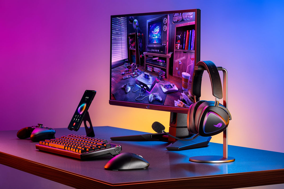 ASUS ROG Delta II Wireless Gaming Headset with Detachable Mic – Black