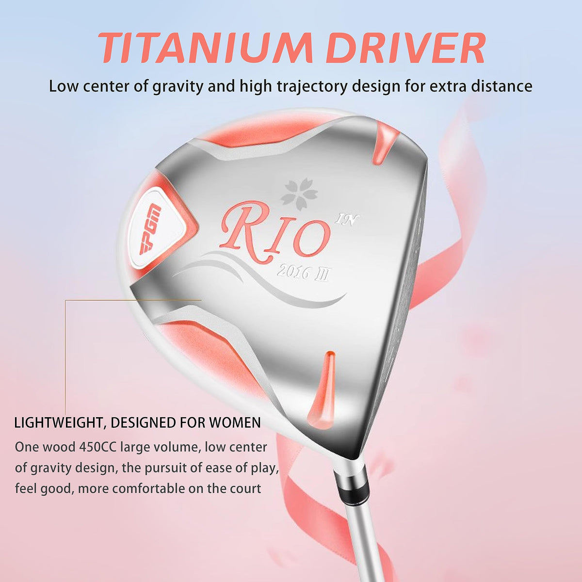 PGM Women's 4-Piece Golf Club Set, Right Handed Golf Clubs with Golf Bag.