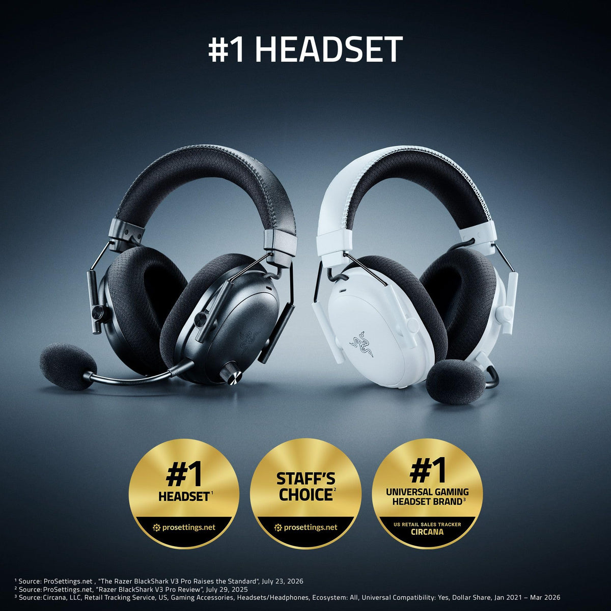 Razer BlackShark V3 Pro Wireless ANC Gaming Headset for PC, Black