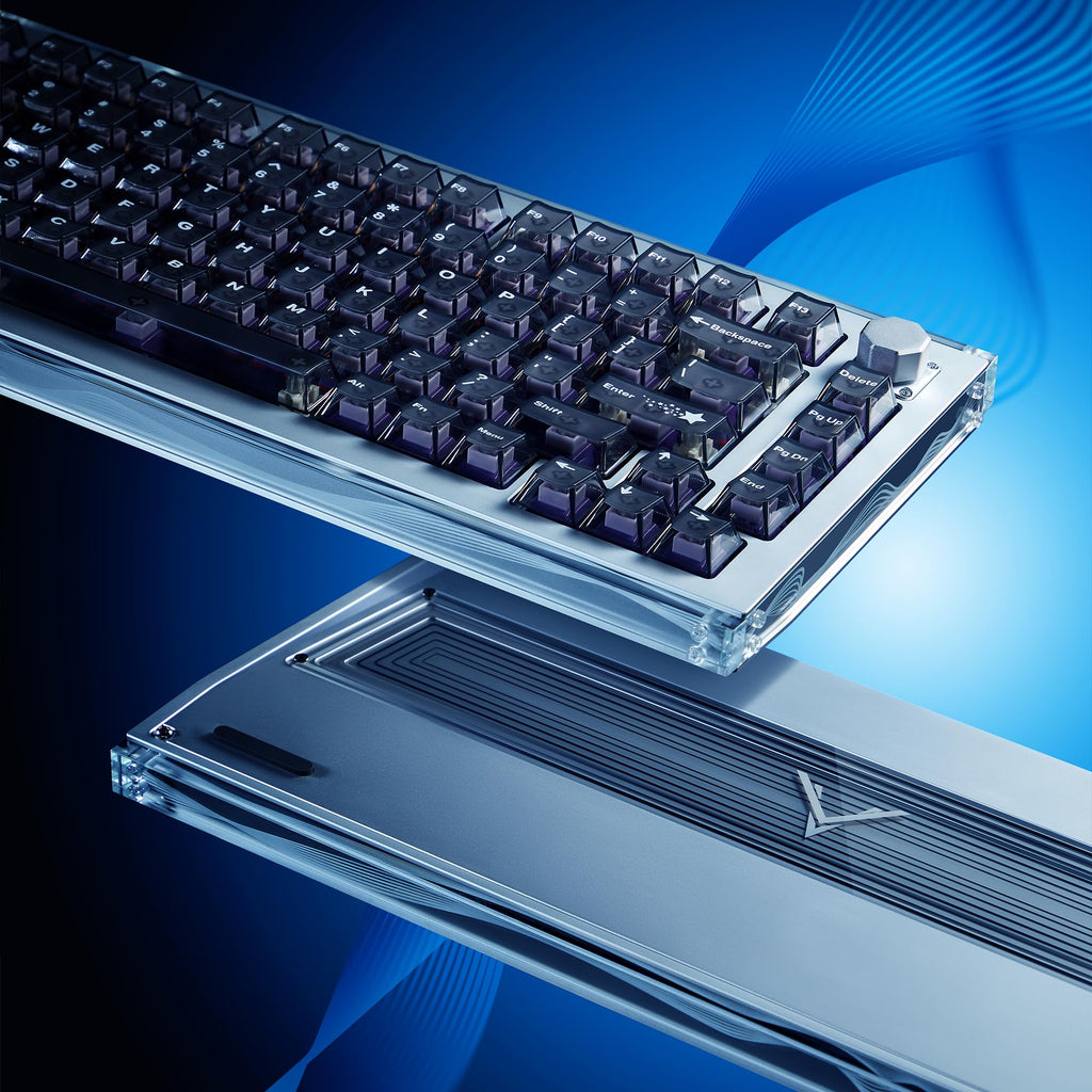 DrunkDeer A75 Master Rapid Trigger Keyboard, Esports Gaming Keyboard, Magnetic Switch, Adjustable Actuation - RT Plus - RT Match, 8K Hz, 0.01mm, 75% Design - ANSI, Silver - TTC POM Switch