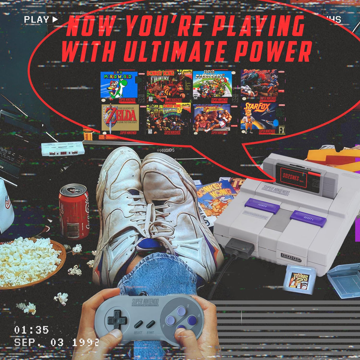 SD2SNES Rev X 2025 – Flash Cartridge for Super Nintendo SNES | 16GB SD Card Preloaded | Game Boy Player Adapter – Play All SNES & GB Games Instantly – Plug & Play, No Setup Needed