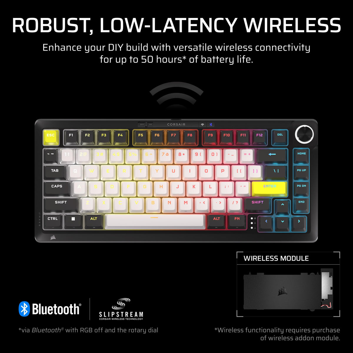 Corsair MAKR PRO 75 Magnetic Mechanical Gaming Keyboard – US QWERTY – Black