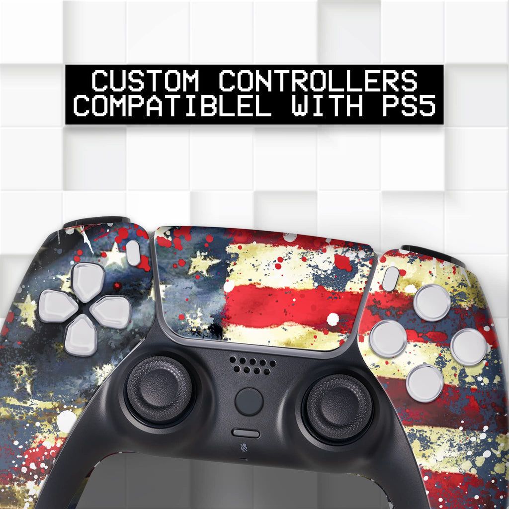 Tatterred Flag Custom PS-5 Controller Wireless for Play-Station 5 Console