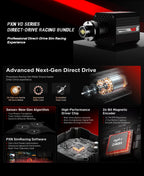 PXN VD6 Direct Drive Racing Wheel Bundle, 6Nm Force Feedback, for Windows