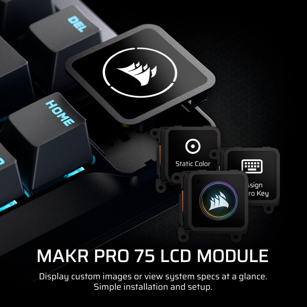 Corsair MAKR PRO 75 Magnetic Mechanical Gaming Keyboard – US QWERTY – Black