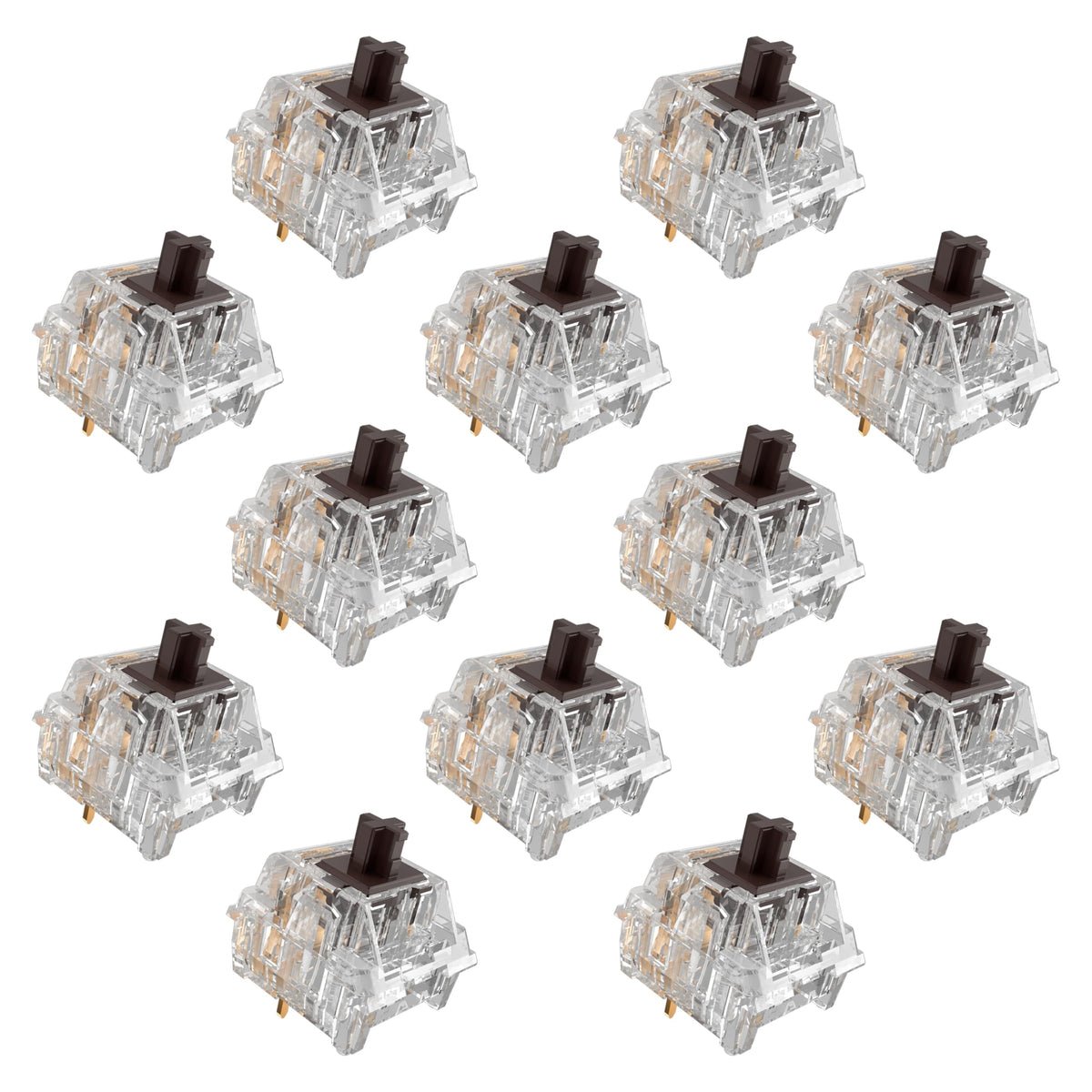 Zhouwang Blue Pro Clicky Mechanical Keyboard Switches, 1000 Pcs