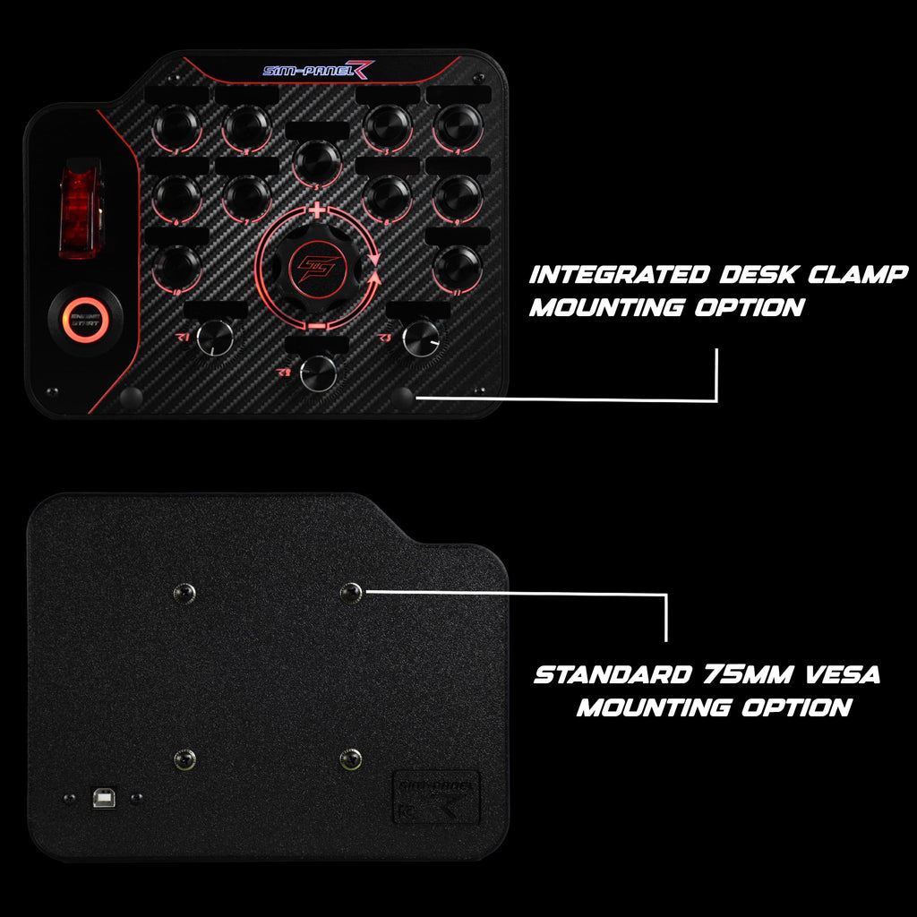 SIM-PANEL PC Sim Racing Gen 2 Button Box (Horizontal Layout)