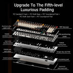 Loeskii WEIKAV 108-Key CNC Aluminum Mechanical Keyboard, Tri-Mode Wireless, Hot Swappable Linear Switch, Quick Release Structure, QMK/VIA, PBT Keycaps, Sound Dampening, NKRO, RGB, Win/Mac
