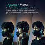 METADOX VEKTA Soundproof Gaming Mask – Up to 30 dB Sound Dampening – Clear-Voice Built-in Mic + Optional Earphones – Comfortable, Easy Breathing – USB Wired for PC/PS4/PS5/Switch/Mobile (L/XL)