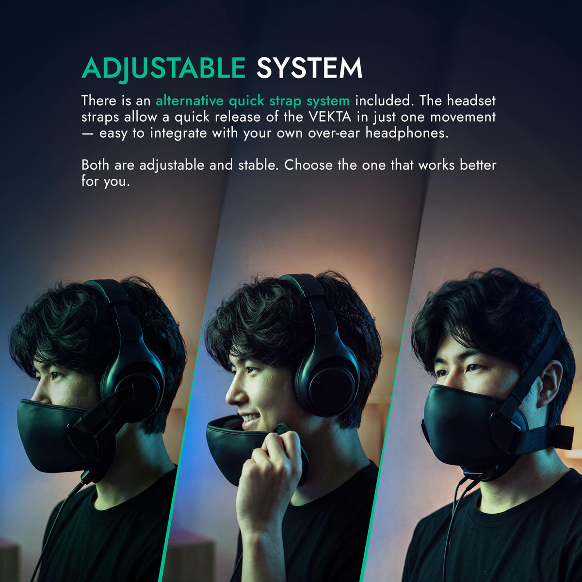 METADOX VEKTA Soundproof Gaming Mask – Up to 30 dB Sound Dampening – Clear-Voice Built-in Mic + Optional Earphones – Comfortable, Easy Breathing – USB Wired for PC/PS4/PS5/Switch/Mobile (L/XL)