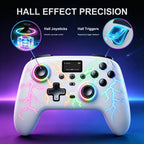 Morostron Interactive Screen Wireless Gaming Controller for PC/Switch/Switch 2/iOS/Android,Hall Effect Stick & Trigger,RGB Lighting,Remapp[ios]