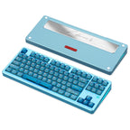 PMOKEY Aurora 80 CNC Full Aluminum Wireless Mechanical Keyboard with VIA/QMK, 8000mah Battery, Arctic Tactile Switch, Tri-Mode Gaming Keyboard Hot Swappable RGB Backlit for Windows/Mac/PC (Ultra Blue)