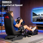 DIWANGUS Foldable Racing Simulator Cockpit for Logitech, Thrustmaster, MOZA