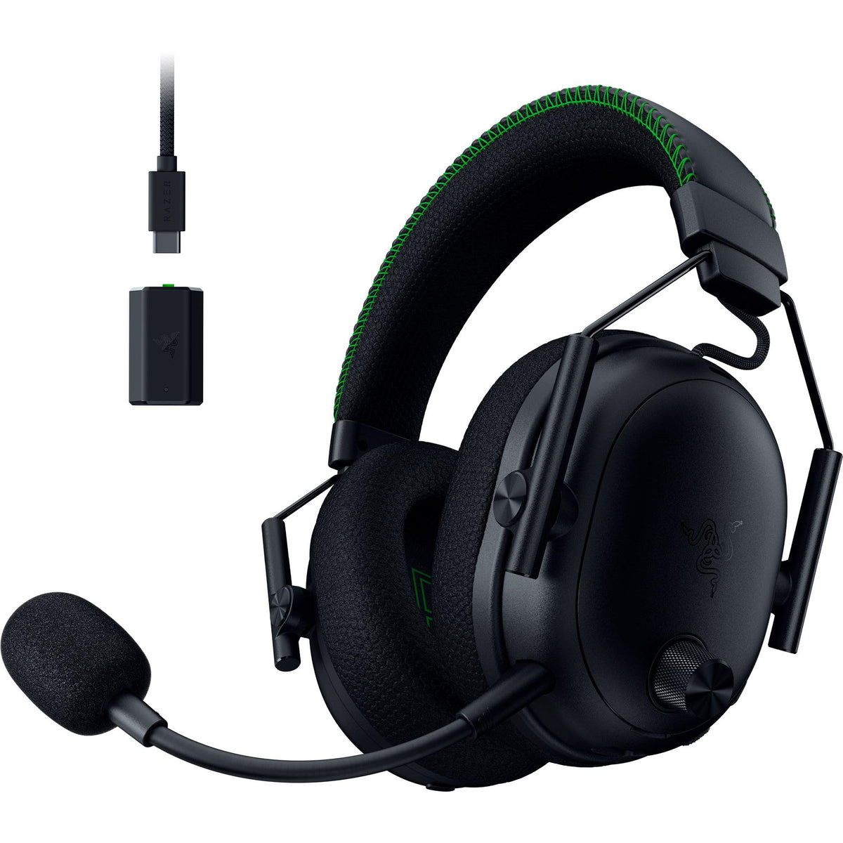 Razer BlackShark V3 Pro Wireless ANC Gaming Headset for Xbox: Full Band Mic - 50mm Drivers - 2.4 GHz, Bluetooth, USB, 3.5mm - Works with PC, Mac, PS5, Nintendo Switch - Black (Renewed)