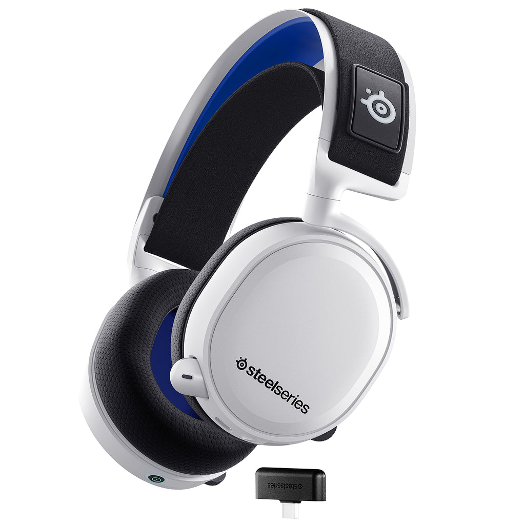 SteelSeries Arctis 7P+ Bluetooth Wireless Gaming Headset for PlayStation 4/5 - White