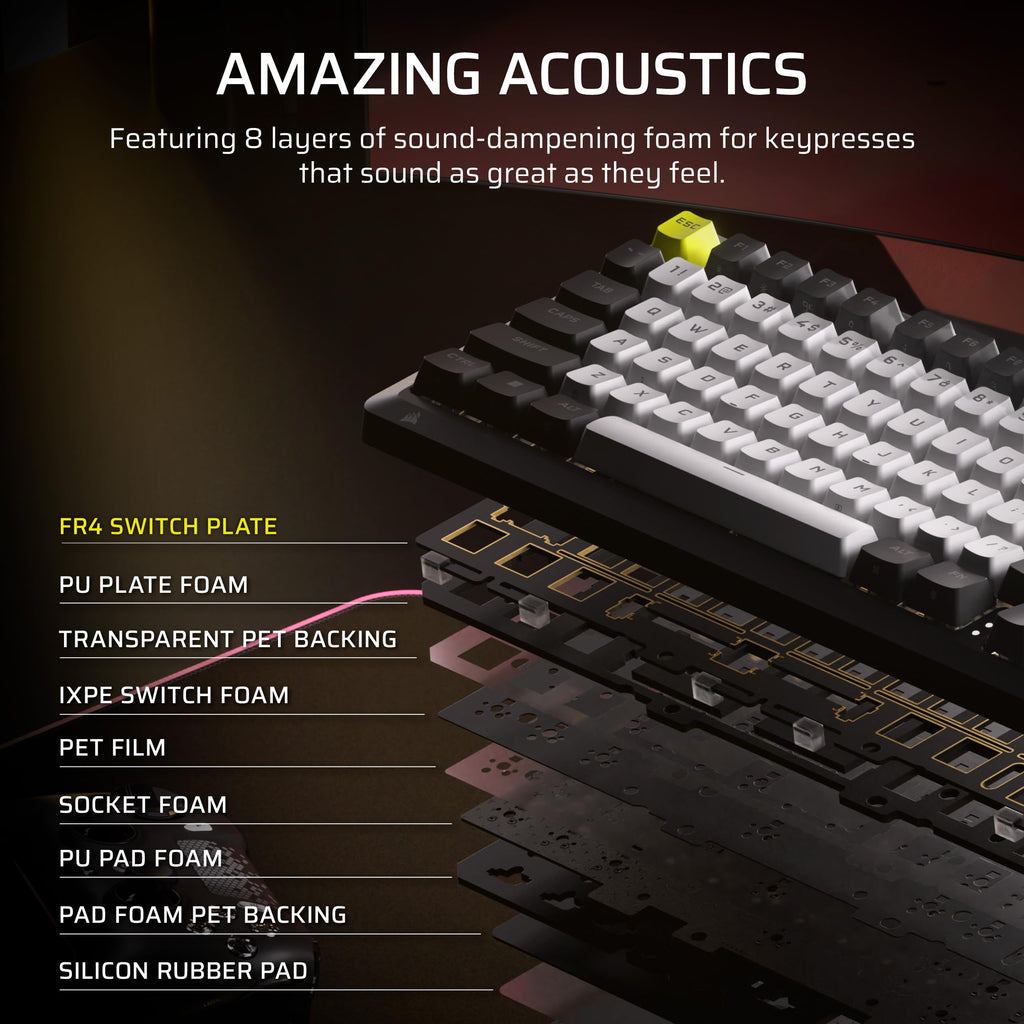 Corsair MAKR PRO 75 Magnetic Mechanical Gaming Keyboard – US QWERTY – Black