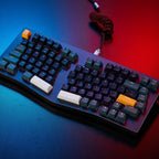 Hexgears F2 - Aluminum Custom Mechanical Keyboard, Split Alice 83 Key Layout Ergonomic Keyboard, Hot Swappable Slient Linear Switch, BT5.0/2.4GHz/USB-C, RGB Backlit with Wrist Rest for Win/Mac