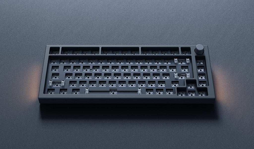 GLORIOUS Gaming GMMK PRO 75% Barebones Black (Frame Only) - Modular Mechanical Gaming Keyboard, TKL Size (75%), 3.3lb Frame, RGB, Fully Customisable, 5-Pin Switch Support