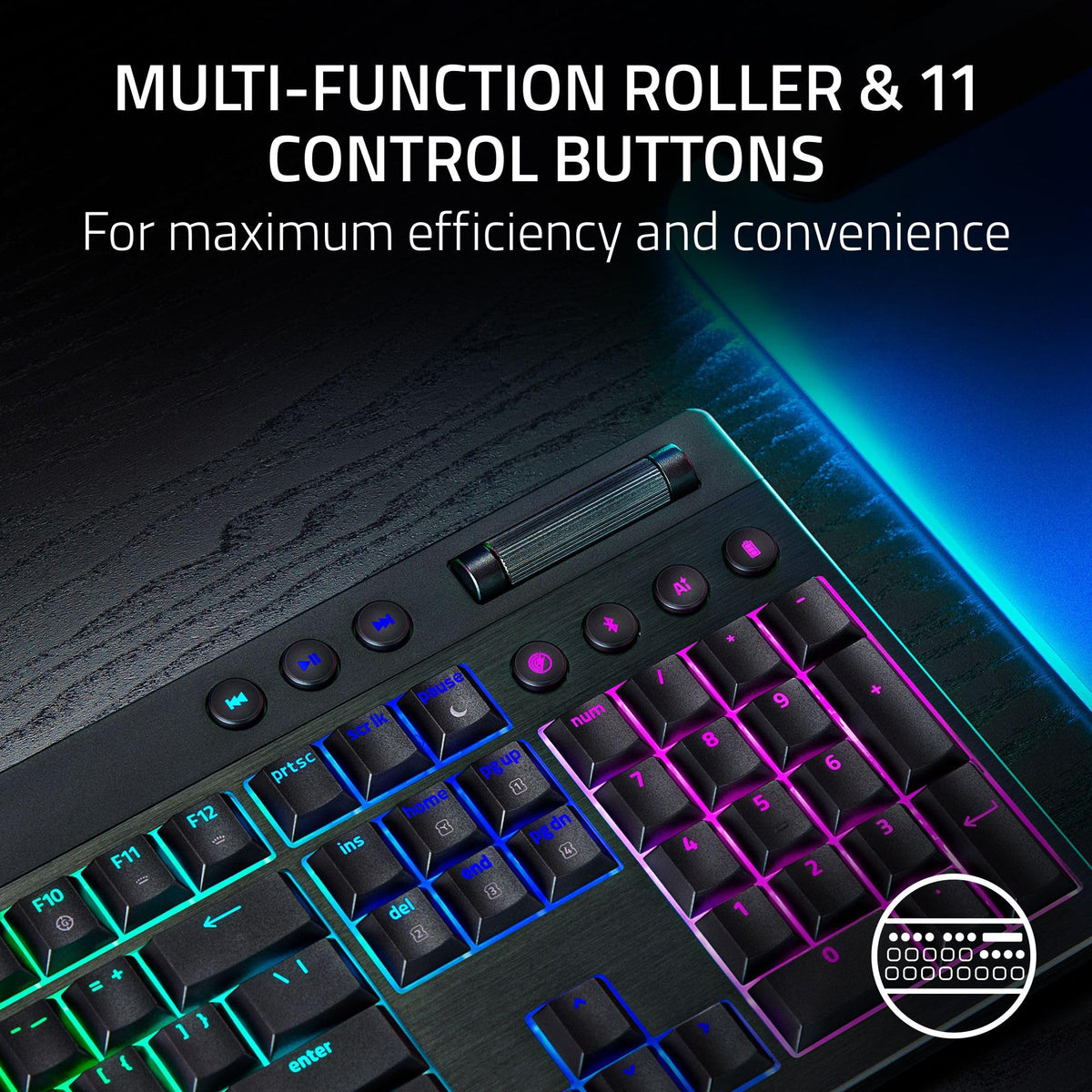 Razer BlackWidow V4 Low Profile Wireless Gaming Keyboard, Orange Switches