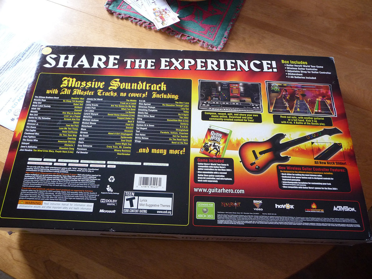 Xbox 360 Guitar Hero World Tour Guitar Kit (Renewed)