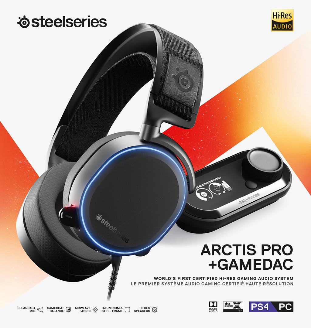 SteelSeries Arctis Pro + GameDAC Wired Gaming Headset - Black