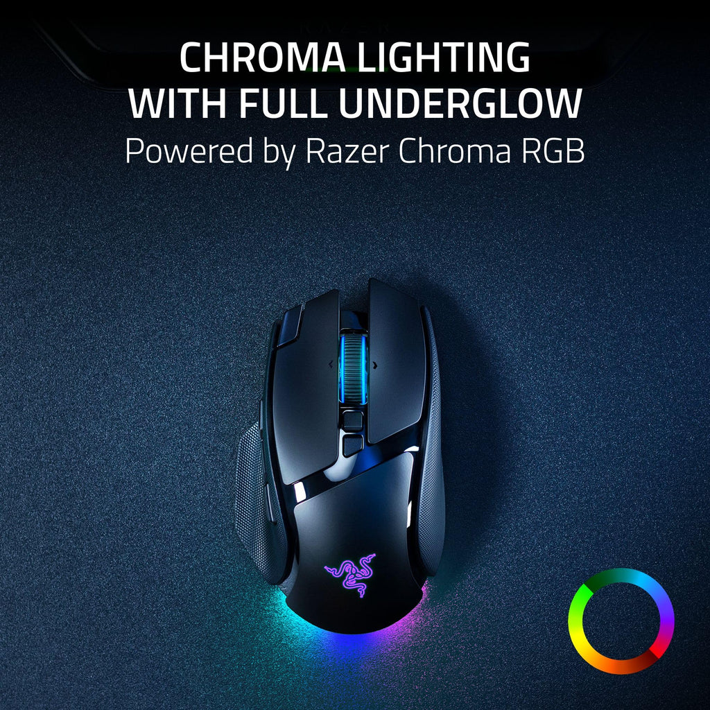 Razer Basilisk V4 Pro Wireless Gaming Mouse, 200 Hr Battery Life, Black