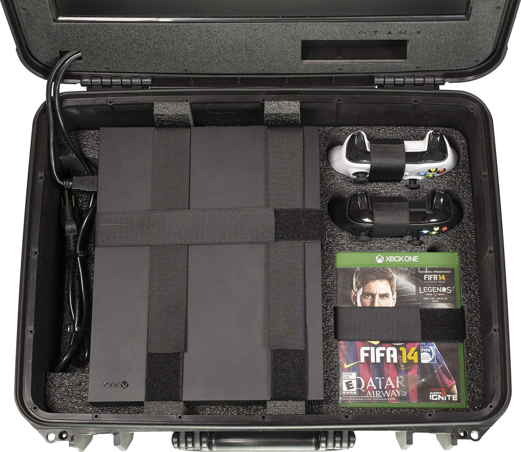 Case Club Waterproof Gaming Station Fits Xbox One X/S, Monitor - Gen 2